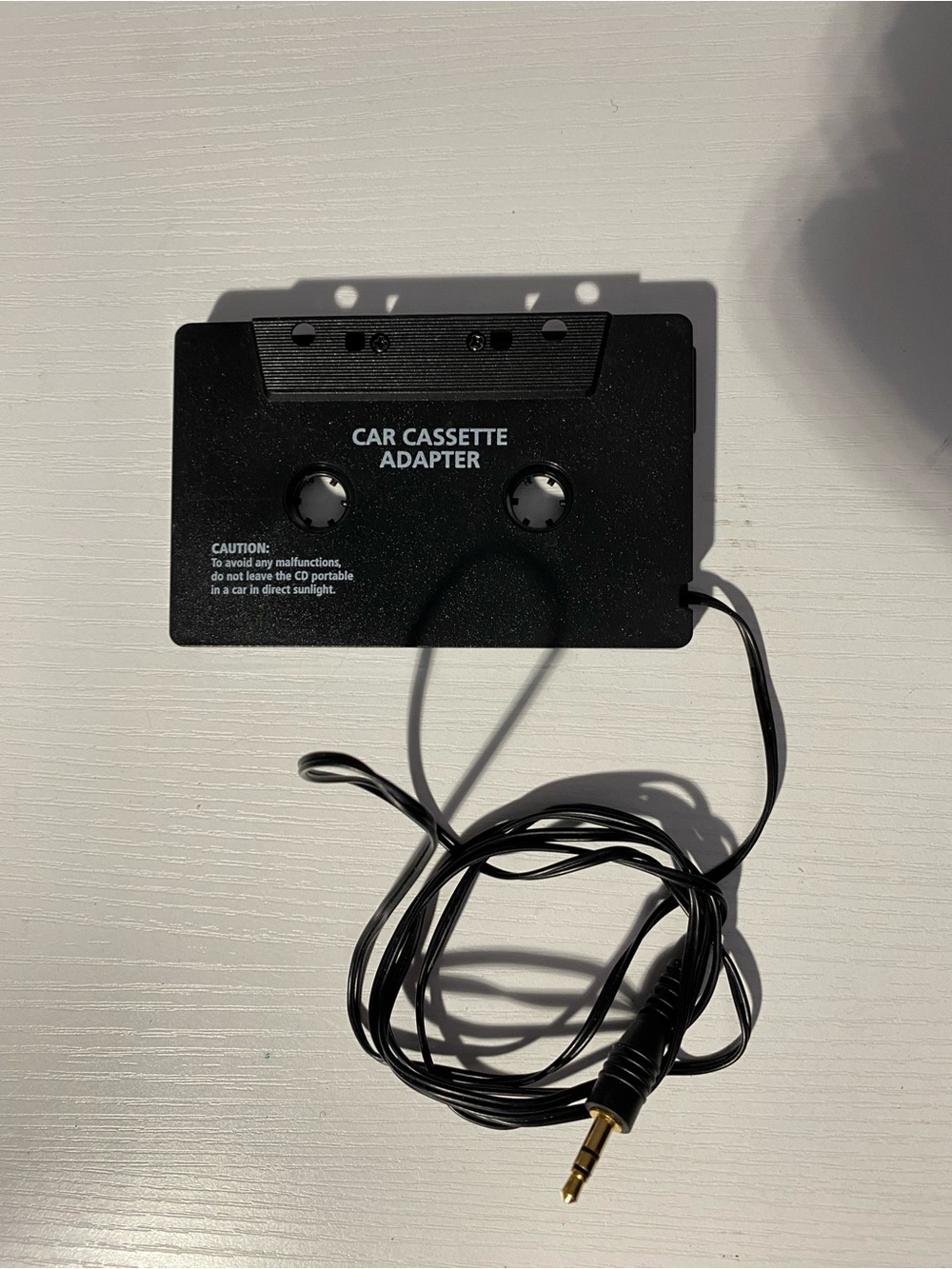 Car Audio Cassette to 3.5mm Aux Adapter Cable Tape Player Converter Black